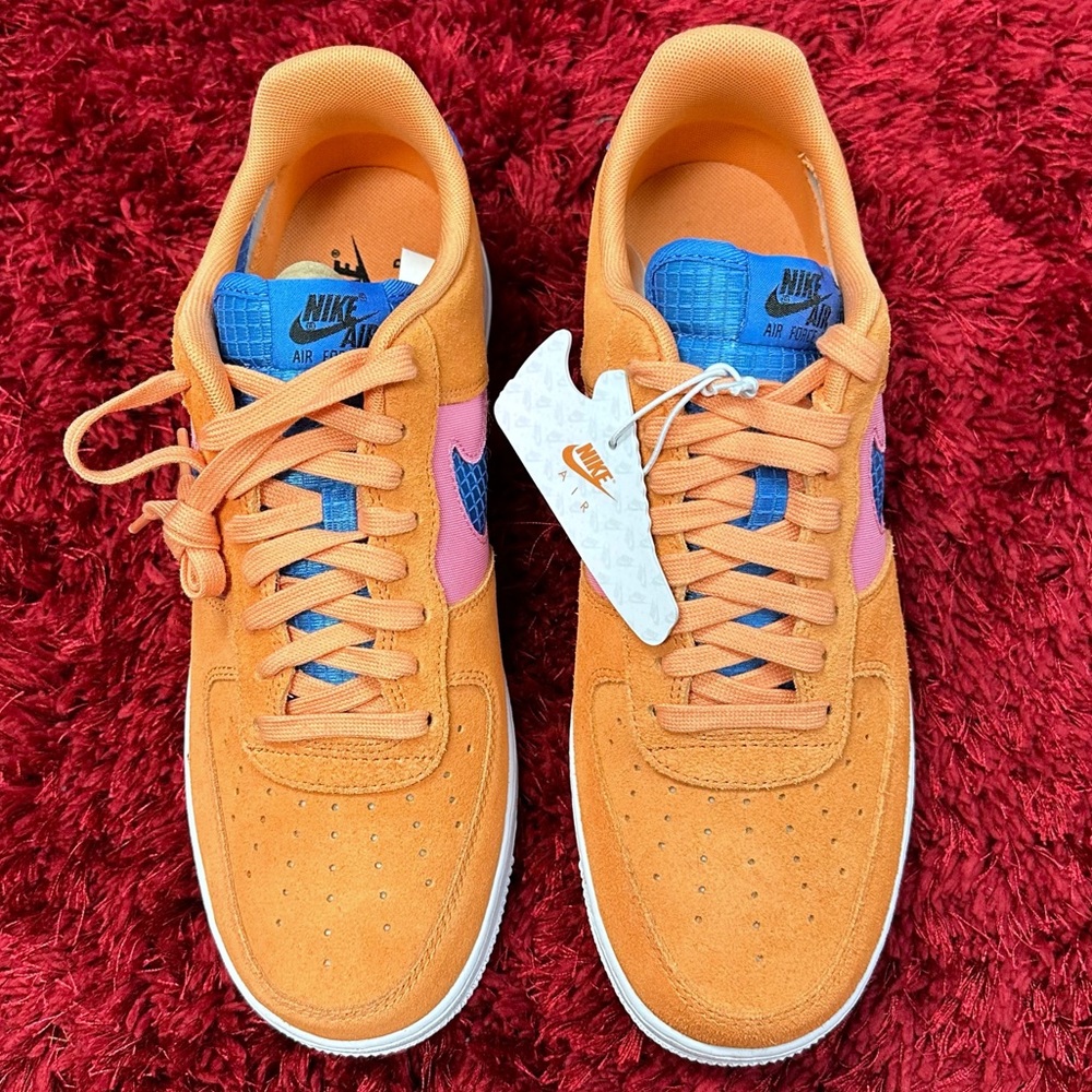 Nike Air Force 1 ‘07 LV8 Orange Trance Shoes 11 White CW7300-800 - Picture 3 of 6